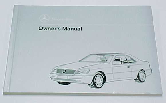 1991 mercedes sl500 owners manual
